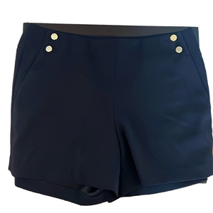 Ann Taylor Navy Shorts with Silver Buttons Size 6